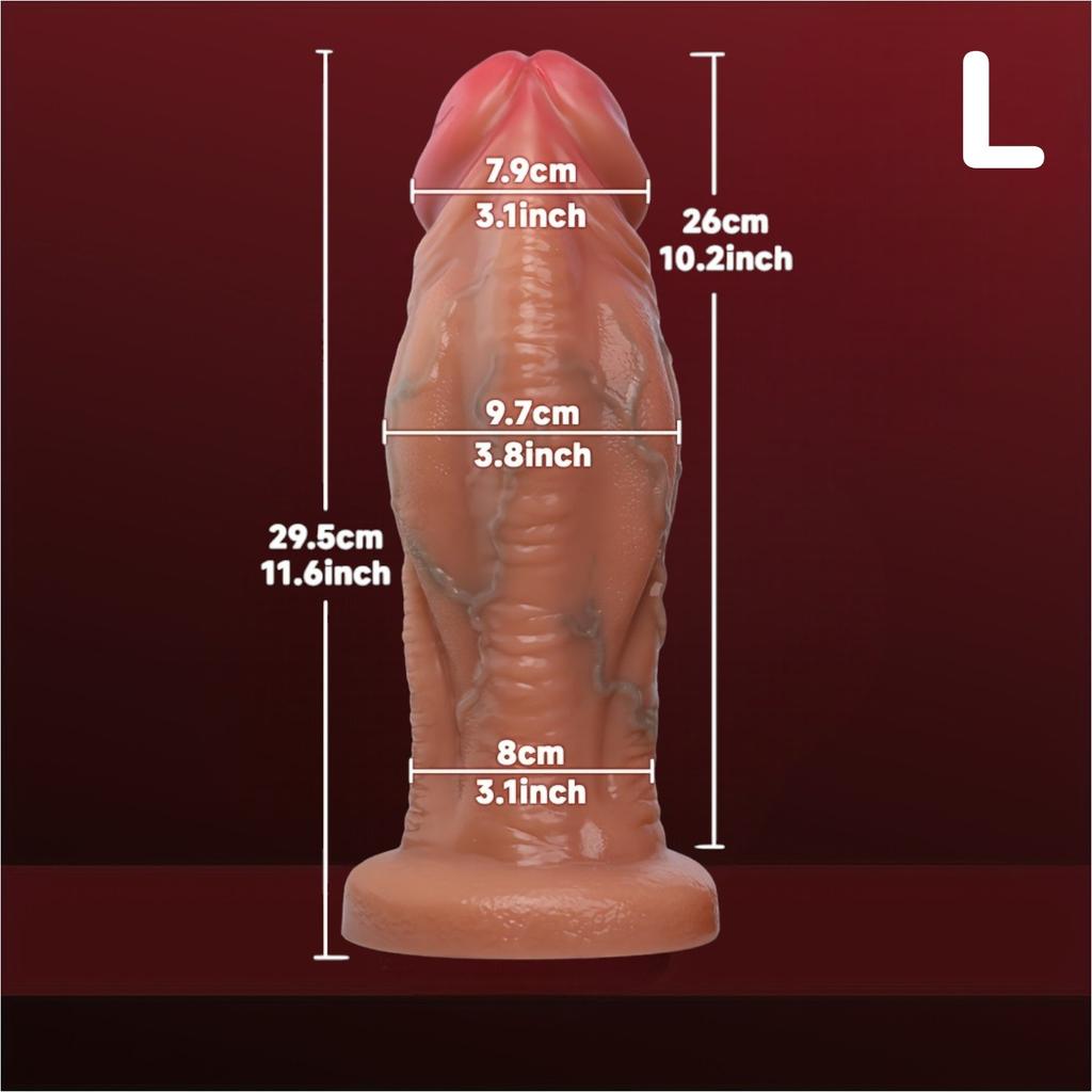 Riesiger Dicker Realistischer Silikon-Dildo – 3 Größen, Starker Saugfuß, Weicher Flexibler Analplug & Vaginales Spielzeug für Frauen Männer, Perfektes Geschenk für Paare