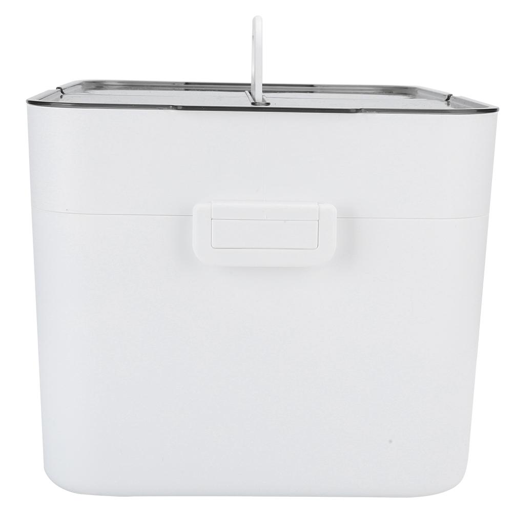 Aufbewahrungsbox, groß, doppellagig, fürs Büro, weißes Kunststofffach, staubdicht, Medikamententruhe