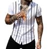 Summer Hawaiian Shirts 3d Printed Striped Sexy Men Women Clothing Men's Vocation Lapel Camisa Fashion Beach Short Sleeve  Blouse