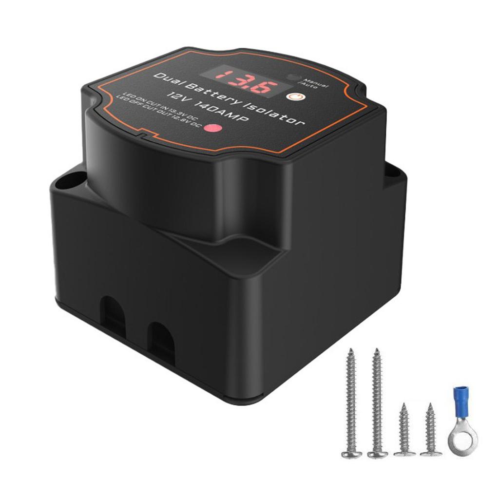 Split Charge Relays 12V 140A Double Battery Isolator VSR Voltage Sensitive Relays with LED Voltage Display