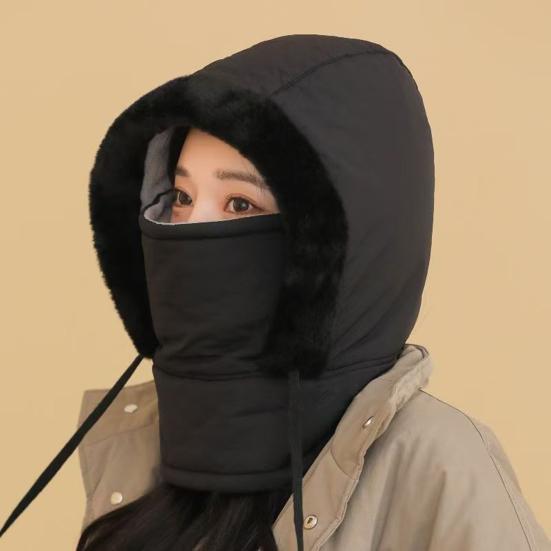 Riding Hat Windproof Winter Face Guard with Breathable Nose Mouth Warm Velvet Lining 360 Degree Coverage Skiing Neck Gaiter