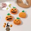 Large Bite-Resistant Pumpkin Ghost Face Halloween Cat Toy with Squeaker.