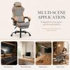 Ergonomic Gaming & Office Chair, Breathable Protein Leather, Footrest, Steel Base & Casters, 360 degrees Desk Chair for Home Office & Gaming