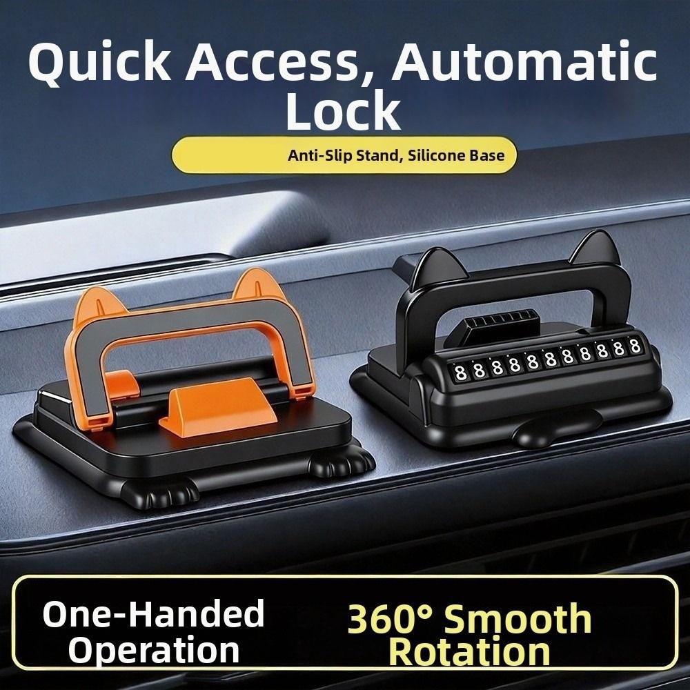 with Parking Number Plate Dashboard Phone Mount 2 in 1 Car Navigation Bracket  Vehicle Mount