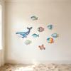 9 Pcs Summer Wood Nautical Beach Wall Decor Coastal Fish Lobster Whale Wall
