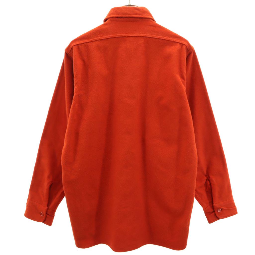 Woolrich 70s Vintage USA Made White Tag Long Sleeve Chamois Cloth Shirt Men's Used