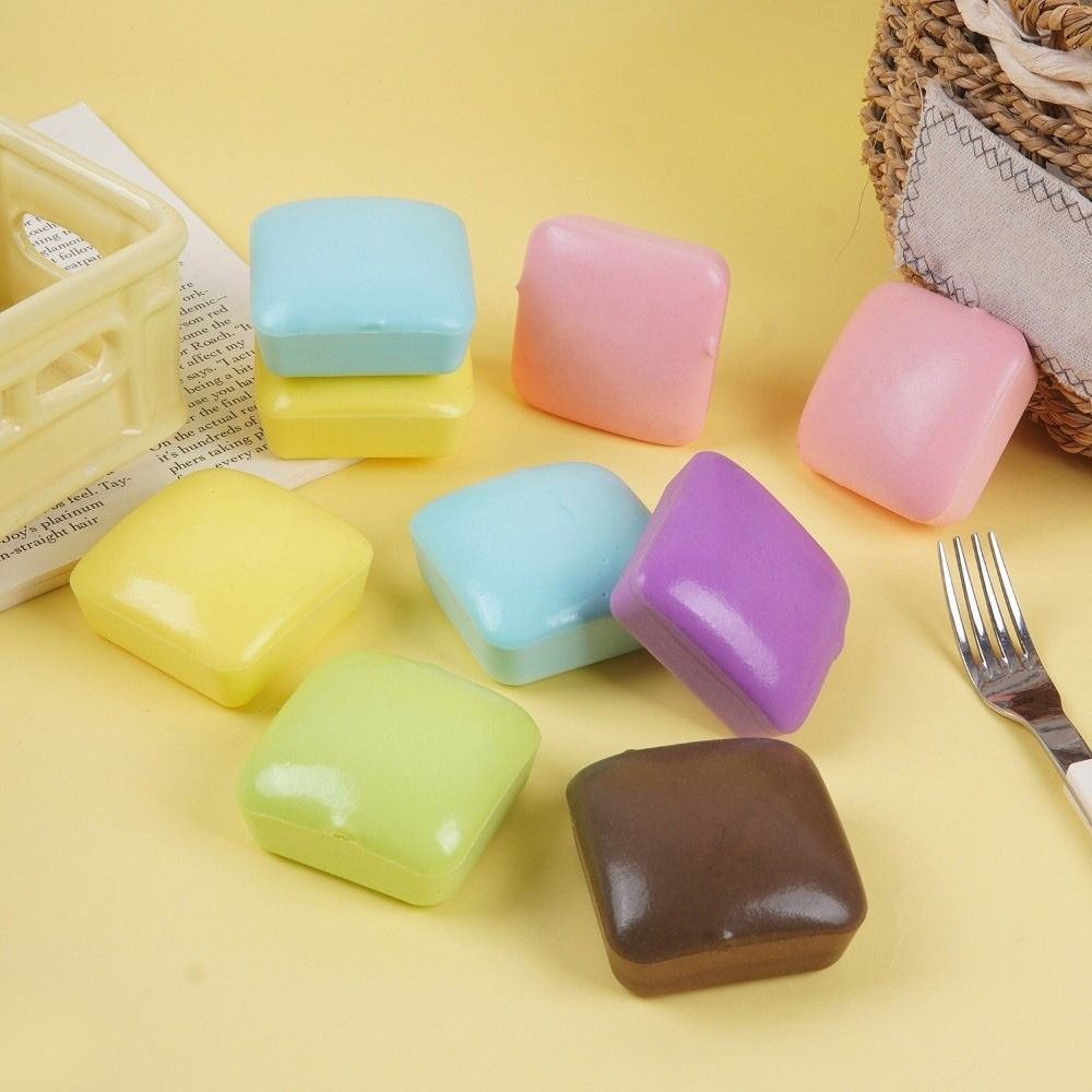 Square Simulation Bread Squeeze Toys Realistic Toast Slow Rebound Toys for Kids Adults