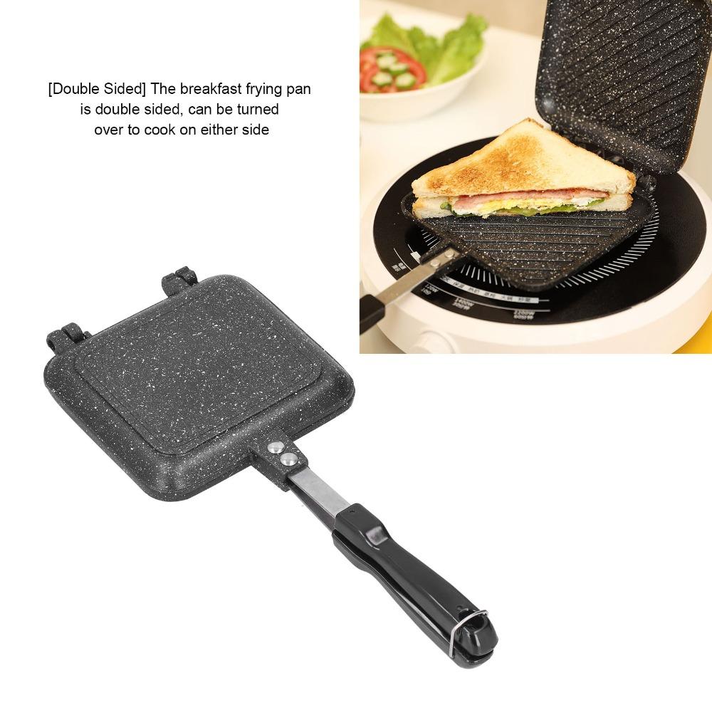 Aluminum Double Sided Frying Pan Square Nonstick Grilled Sandwich Maker Detachable Easy To Clean Waffle Pan Home Kitchen