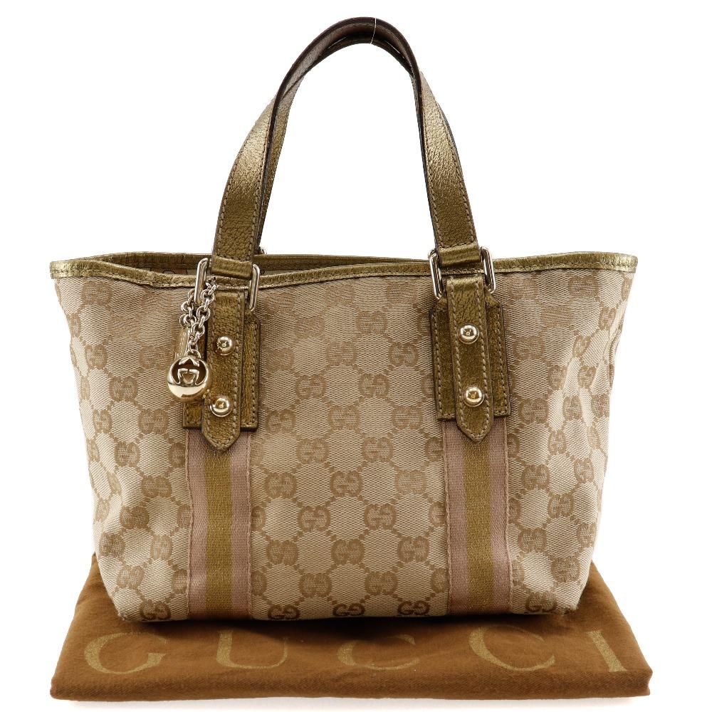 Gucci Handbag 139261 Brown GG Canvas/leather Women Used