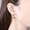 LUOTEEMI 2026  Large Gold Hoop Earrings Women Fashion European Trendy Rainbow Earring