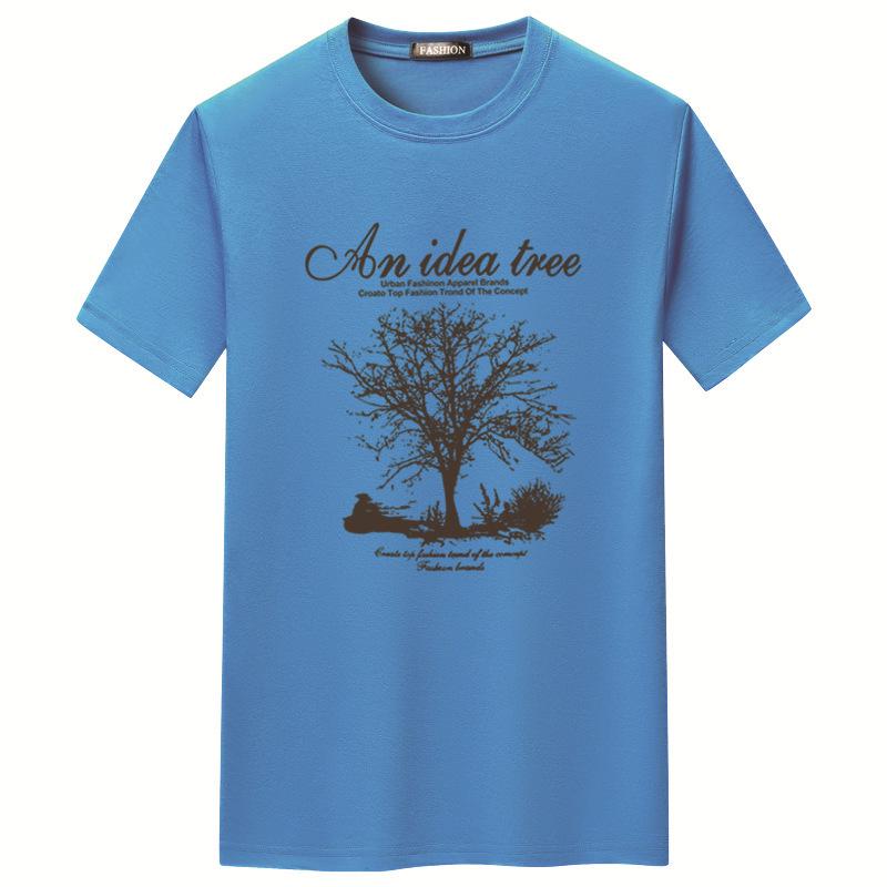 

Мужская модная футболка с принтом «Дерево желаний» — повседневный свободный крой, летний топ с коротким рукавом 5XL озеро синий