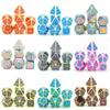 7Pcs Various Shapes Dices Different Number of Face Educational Toy Digital Number Alloy Dices Set For Party Family Game