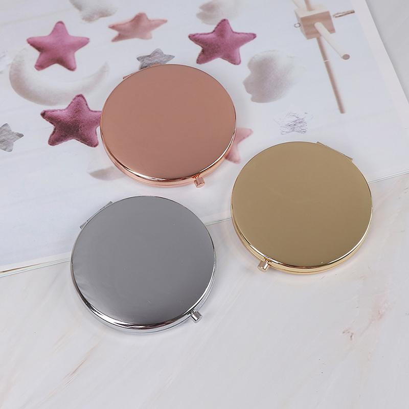 1Pc Exquisite Portable  Folded Makeup Cosmetic Mirror Magnifying Universal Vintage Alloy Compact Pocket Mirror