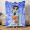 1 peça, Manta Disney Princesa Jasmine & Tigre Bebê Decoração de Casa, Capa de Sofá, Exterior, Presente para Amigos, Mantas, Quarto, Sala de Estar, Viagem