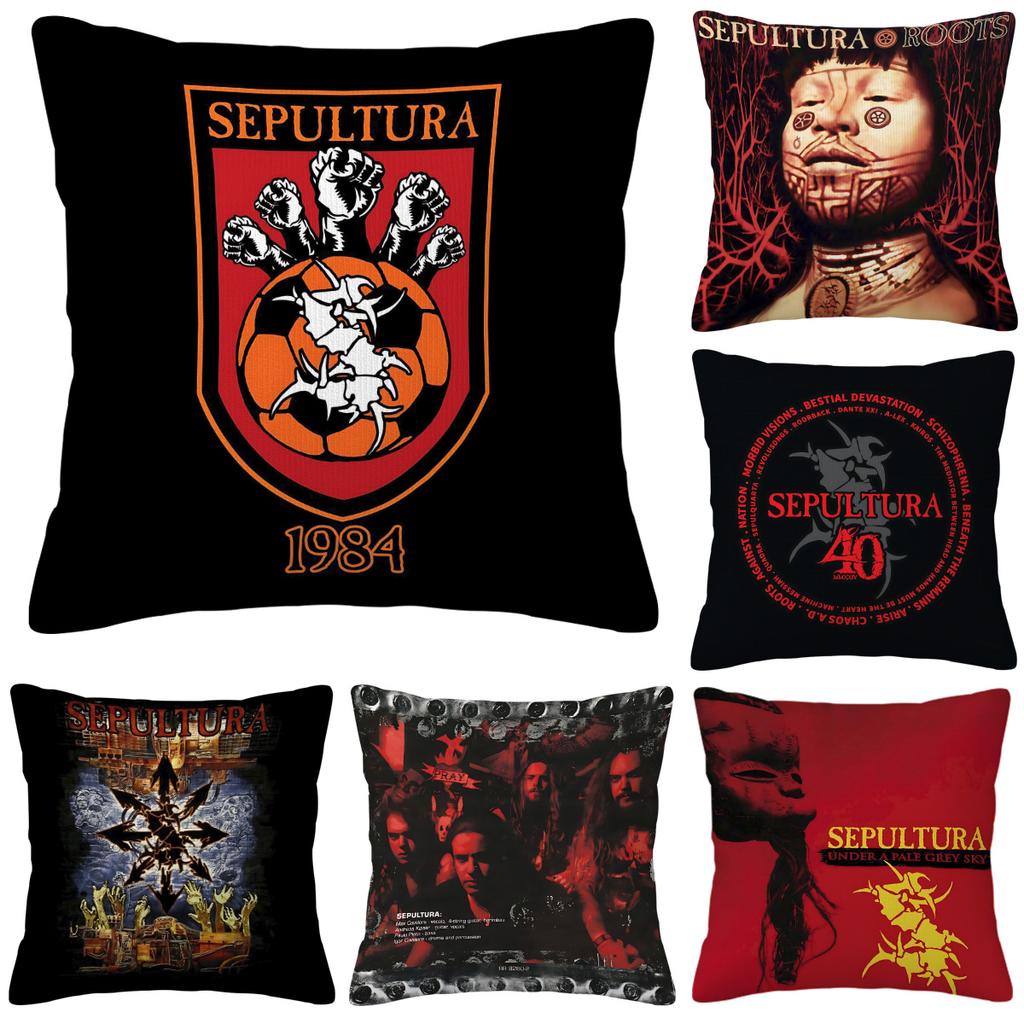 S-Sepulturas Heavy Rock Band Pillowcase Decorative Cushion Covers For Living Room Cushions Personalized Gifts Cover Pillow Anime