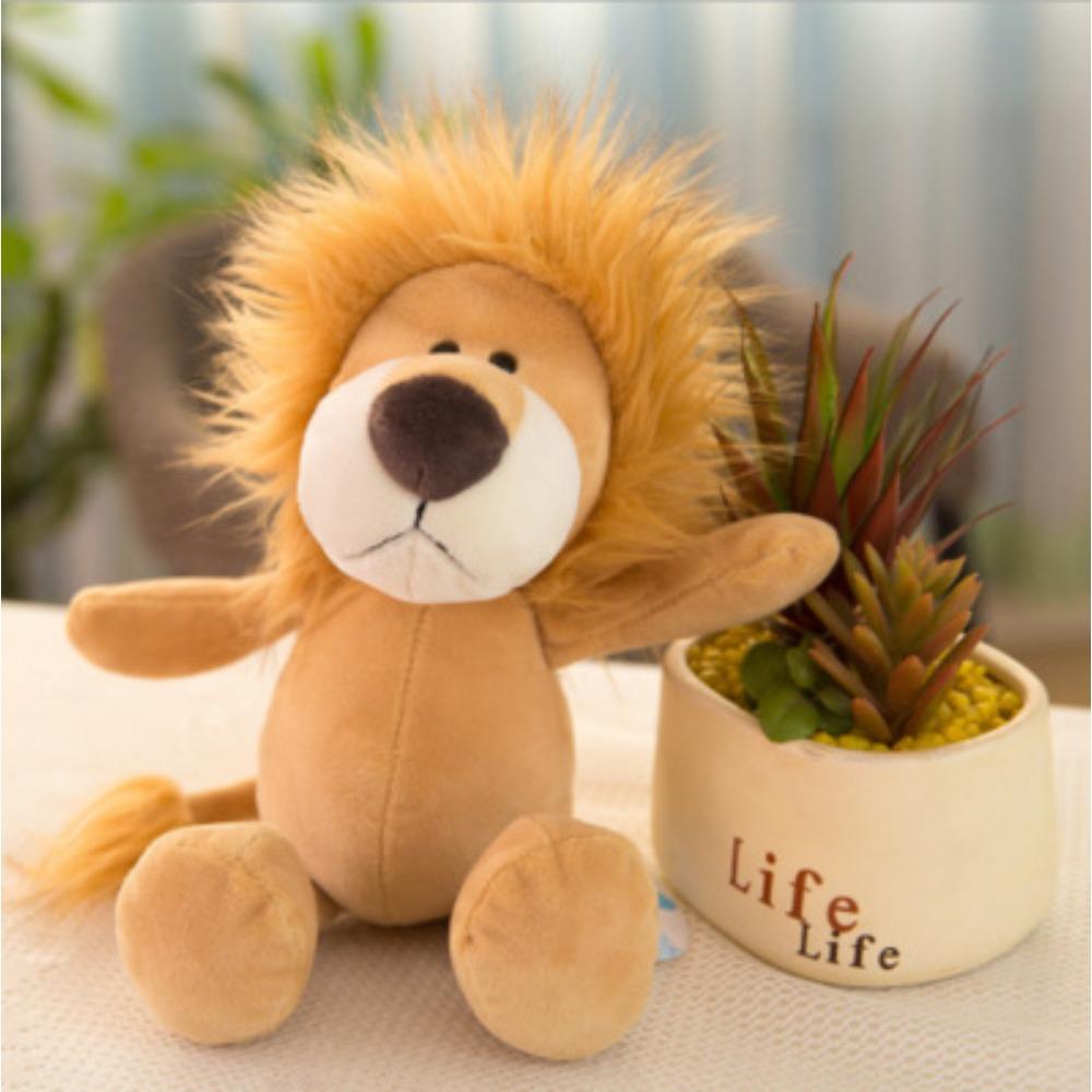 Muñeco de animal del bosque juguete de peluche elefante mono tigre león jirafa muñeco regalo para niños