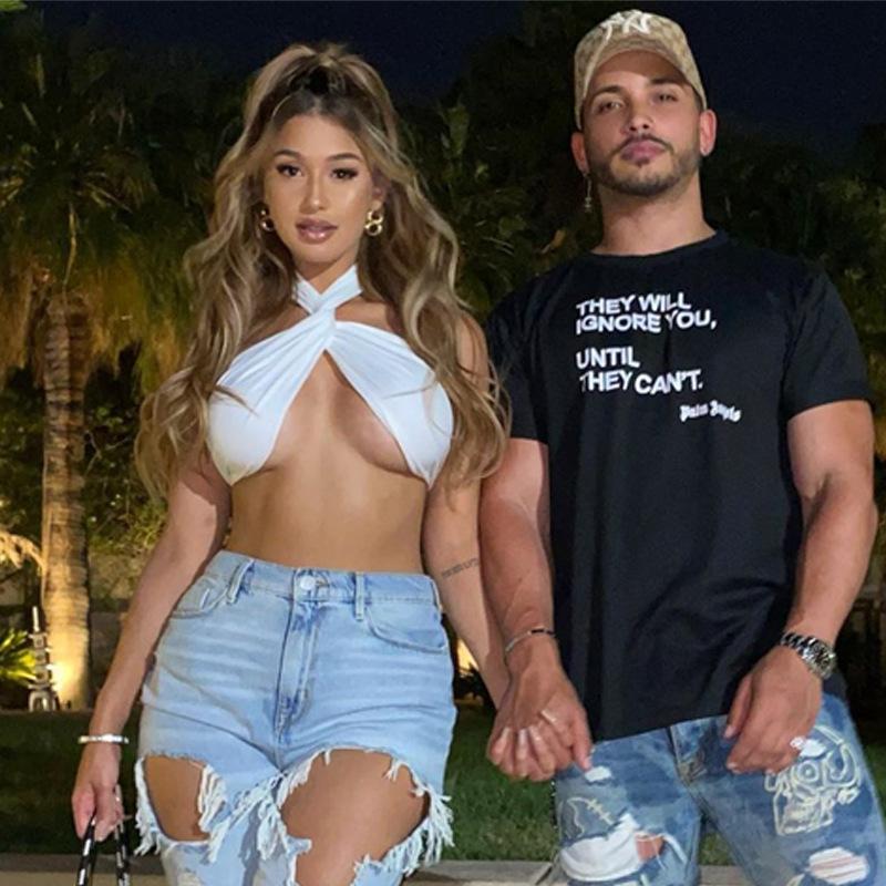 Women Corset Summer Cross Tank Top Sexy Solid White Halter Hollow Buckle Neck Crop Top High Street Wear 2025 Fashion Y2k Clothes