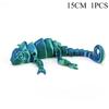 15cm Fashion 3D Printed Dragon Chameleon Figures Multi-joint Movable Simulation for Home Accessories Kids Gift Room Decoration