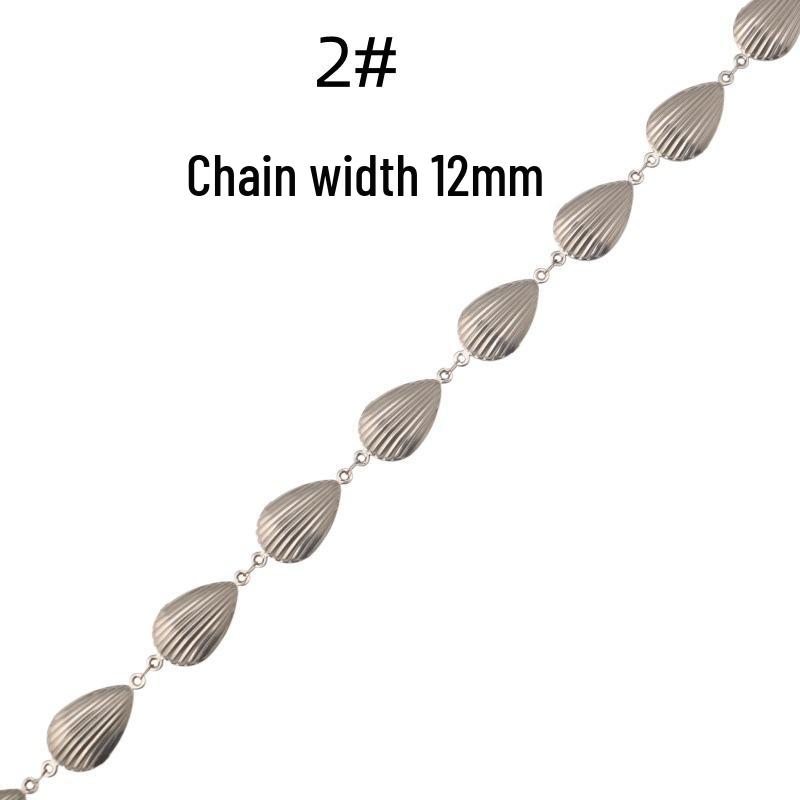 Stainless Steel Seashell Snail Hollow Chain for DIY Jewelry Necklace and Bracelet Making