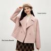 Qiushui Yiren Women's Classic Alpaca Wool Blend Double-faced Coat