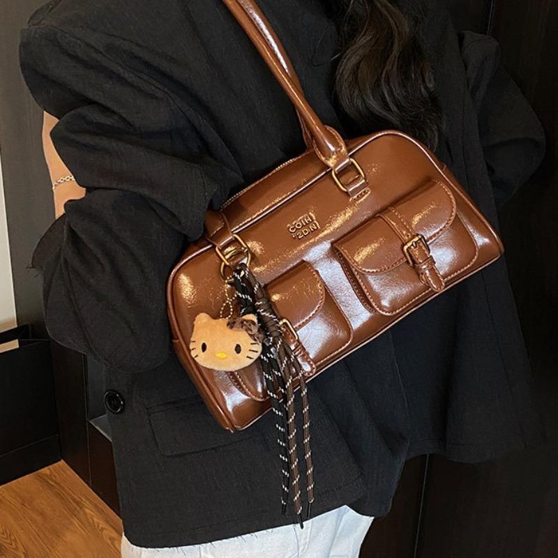 New Pillow Bag Autumn Vintage Maillard Niche Underarm Bag Female Bowling Ladies Underarm Bag