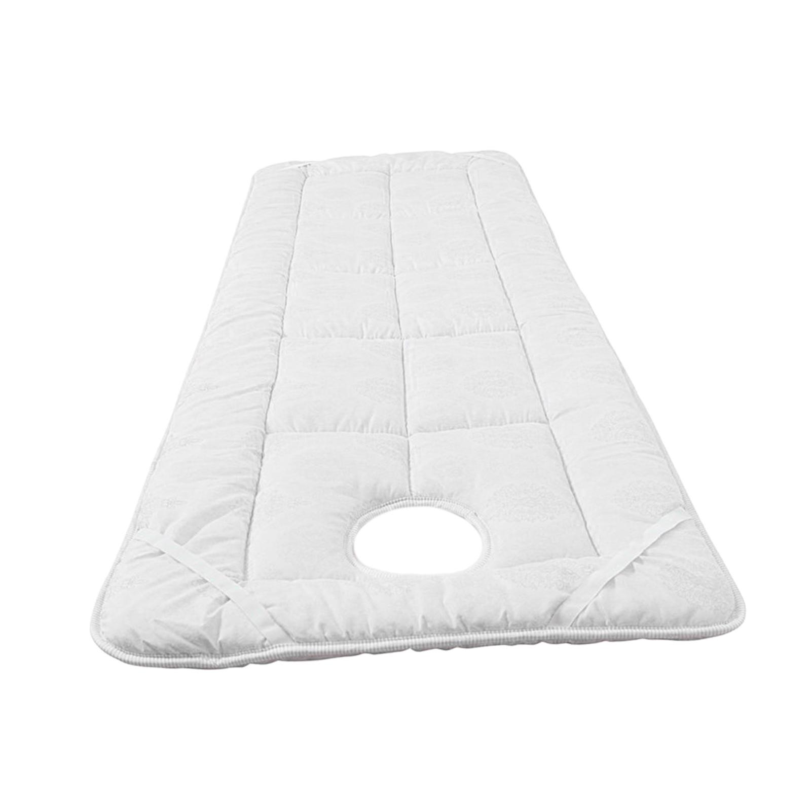 Beauty Salon Bed, Thick Cushion Mattress, Non-Slip Beauty Bed Mat, Massage Bed Pad with Holes белый