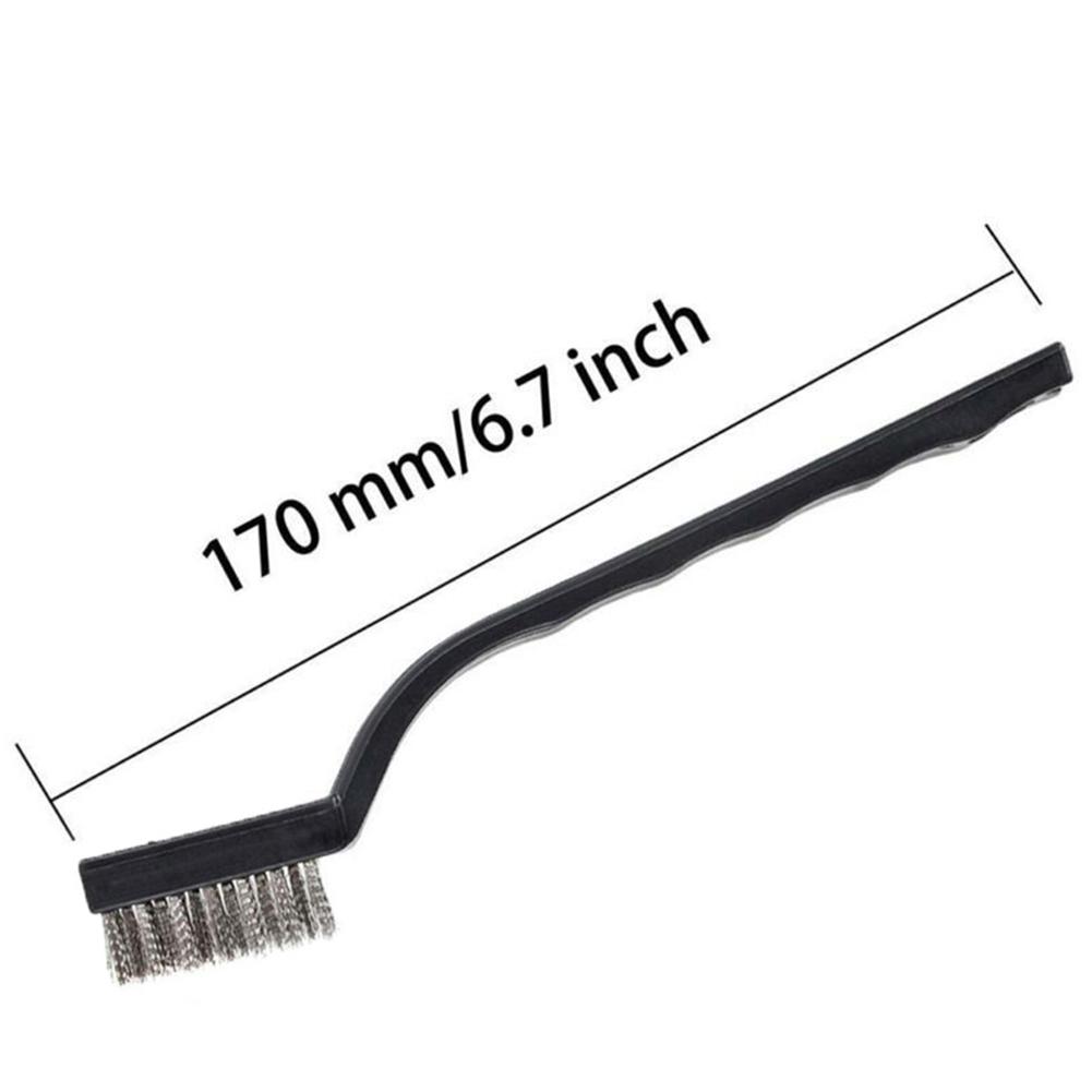 1PC/3pcs 17cm Stainless Steel Copper Nylon Wire Brush Rust Scrub Remove Cleaning Tools Manual Cleaning And Maintenance Tool