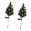 Solar Lawn Lamp Ground Stake Xmas Tree Water Proof Holiday Landscape Light for Outdoor Garden Courty