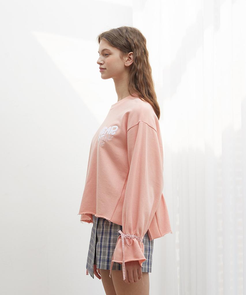 Near And Dear Banding Point Sweet T-Shirt Pink