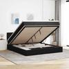 VidaXL Ottoman Bed Frame with Mattress Black 180x200 Cm Velvet 3312640