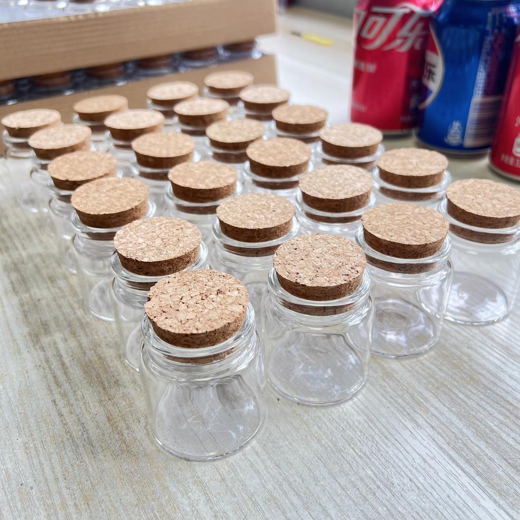6/12/24 PIÈCES Bouteilles en Verre Transparentes 50ml 33×47×50mm Mini Bocaux en Verre Transparent Stockage Épices Graines Artisanat DIY Flacons Décor Bonbons
