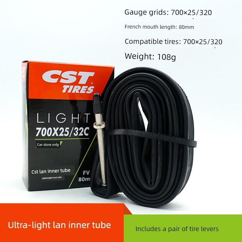 Zhengxin Cst 700C*25/28Mm Road Bike Ultra-Light Cloud Inner Tube American/French Valve Tire for Mountain Bikes