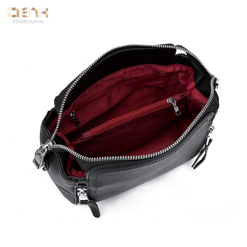 Bag women's new leather women's bag design sense large capacity Korean version portable messenger bag