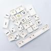 XDA Profile PBT Keycaps Japanese Characters 126PCS Milk White Minimalist Theme for Mechanical Keyboard Customizers