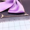 Exquisite Russian Purple Gold Mermaid Zircon Tail Earphone Plated Rose Gold Dolphin Ab Version Long Earphone Female