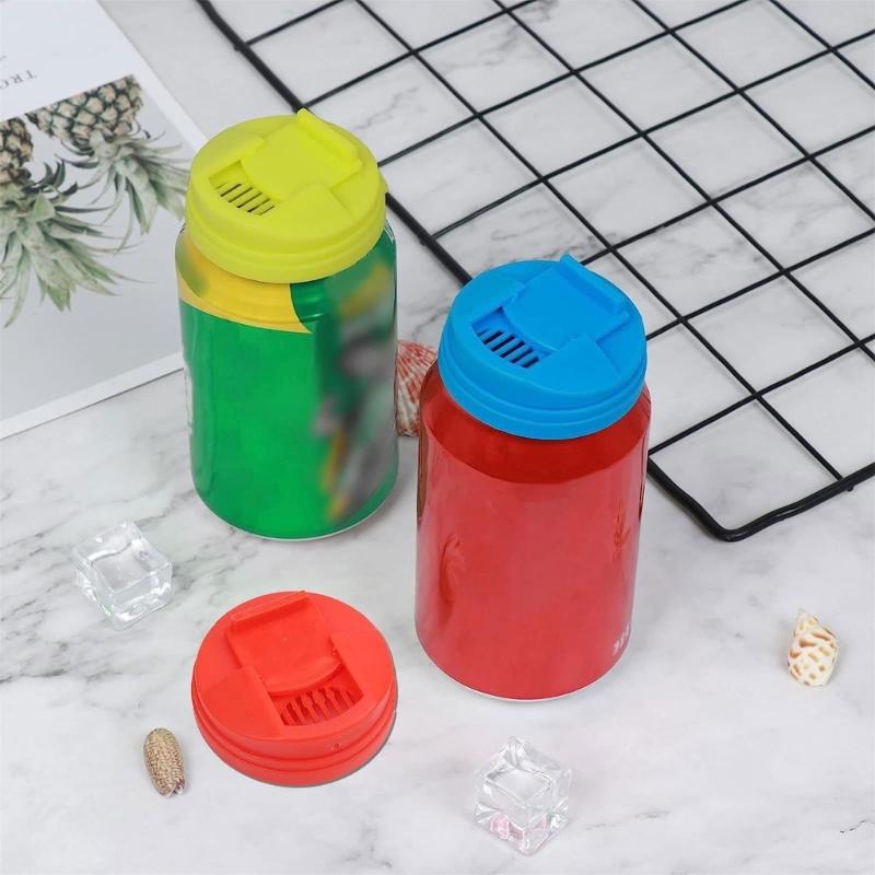 Reusable Plastic Drink Can Lid With Secure Snap Design Prevents Spills Keeps Beverages For Outdoor