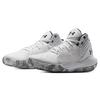 Under Armour Jet 21 Round Toe Slip Resistant Durable Breathable Mid Top Basketball Shoes Men sneaker White Gray 3025348-103