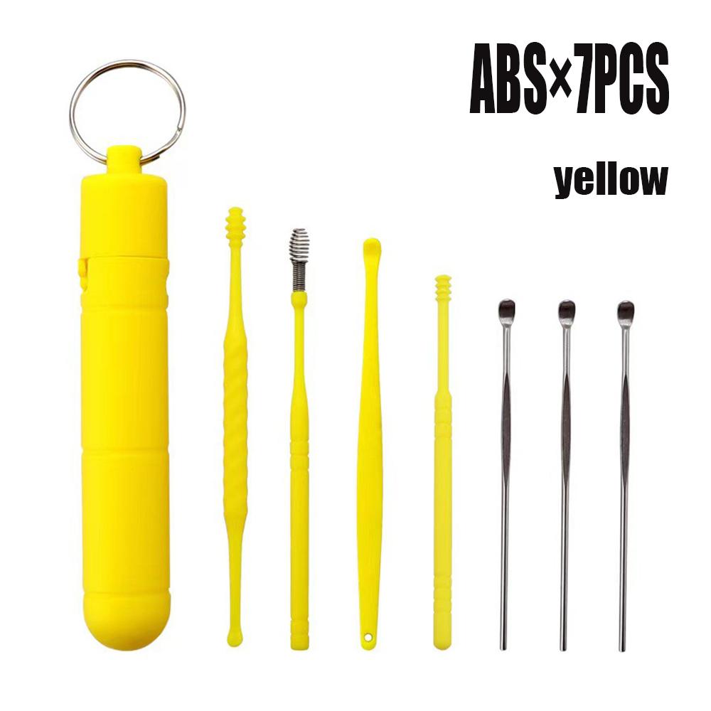 6/7/8PCS Stainless Steel Earpick Ear Cleaner Spoon Ear Care Cleaning Tool Earwax Removal Kit Ear Pick Vax Remover Clean Health