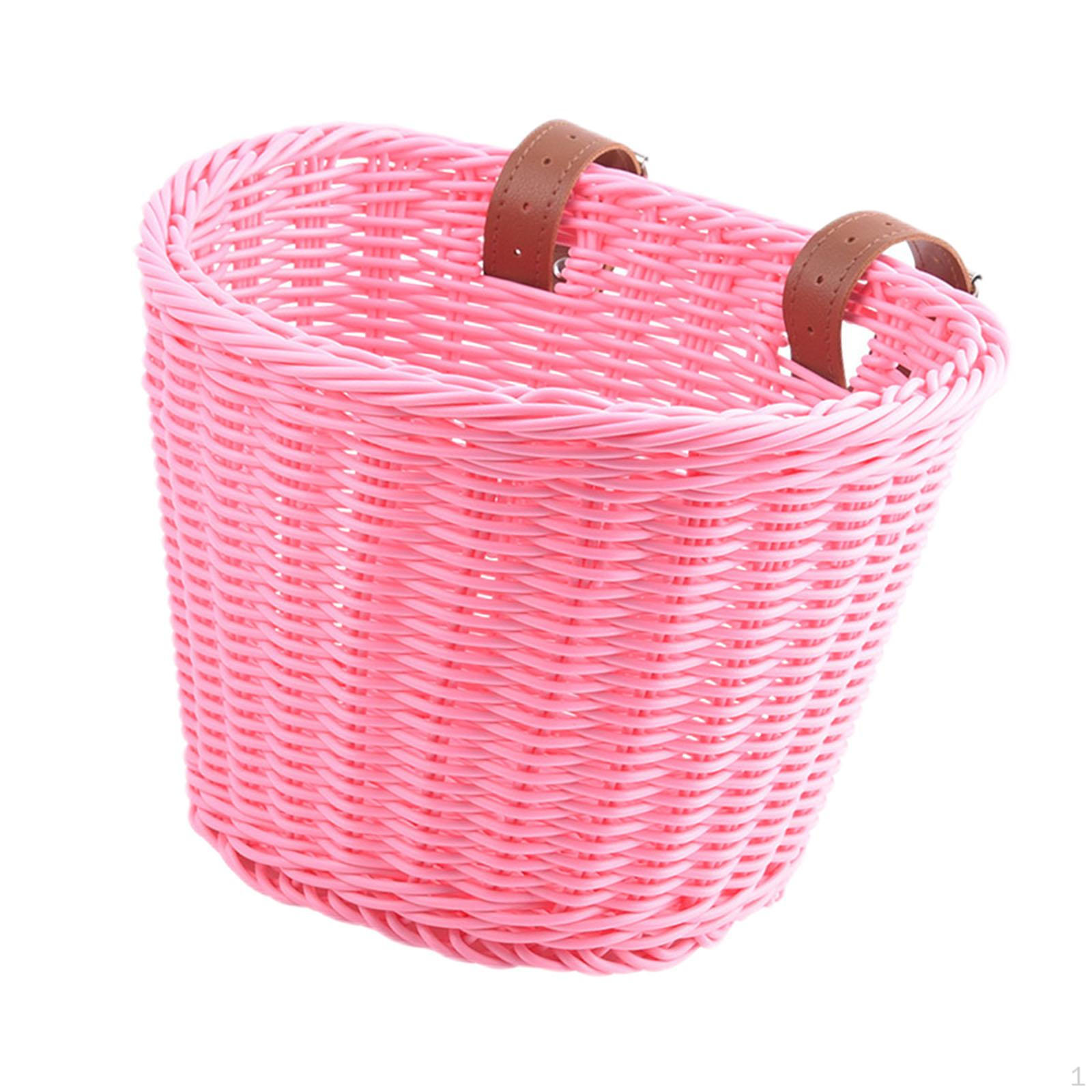 

Дитячий велосипедний кошик. Дитячий велосипед, який знімається, з регульованими ременями. Кермо. Велоспорт рожевий