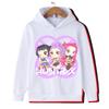 Moletons Blusas com Capuz Meninas Estampa de Desenho Animado Confortável Moletom Infantil Pulôver Casual para Meninas Roupa Esportiva da Moda Roupas Infantis