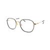 Gucci Optical Glasses [Available with Prescription] Lightweight Webbing Black Gold/black and White Legs 53 Dust Bag + Glasses Case (random Color)