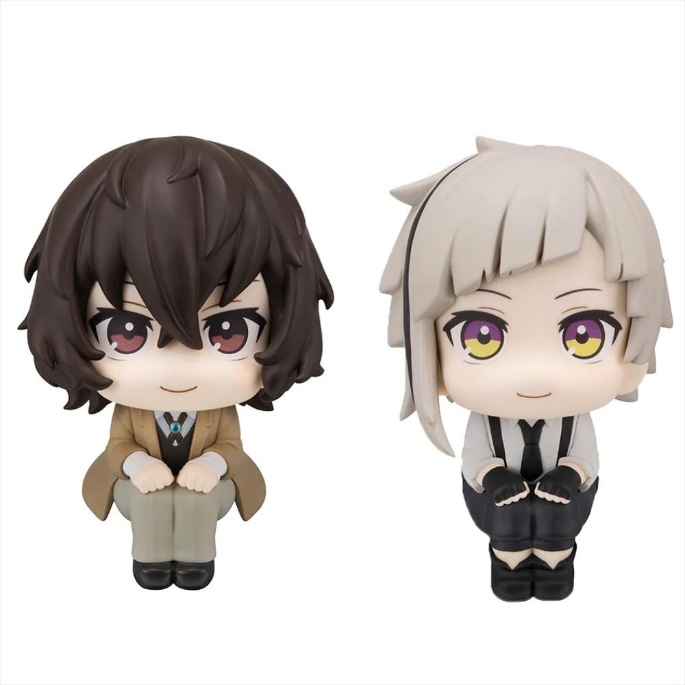 New 10cm Bungou Stray Dogs Anime Figure Look Up Nakajima Atsushi Action Figure Q Version Dazai Osamu Figurine PVC Collection Toy