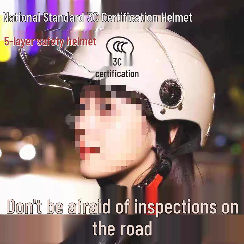 Certified Electric Vehicle Helmet: Unisex Summer & All-Season Battery-Compatible Motorcycle Helmet