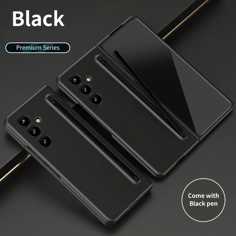 

Высококачественный чехол для телефона со встроенным слотом для стилуса для Samsung Galaxy Z Fold 7 6 5 4 3, защитная крышка с закаленной пленкой Galaxy Z Fold7