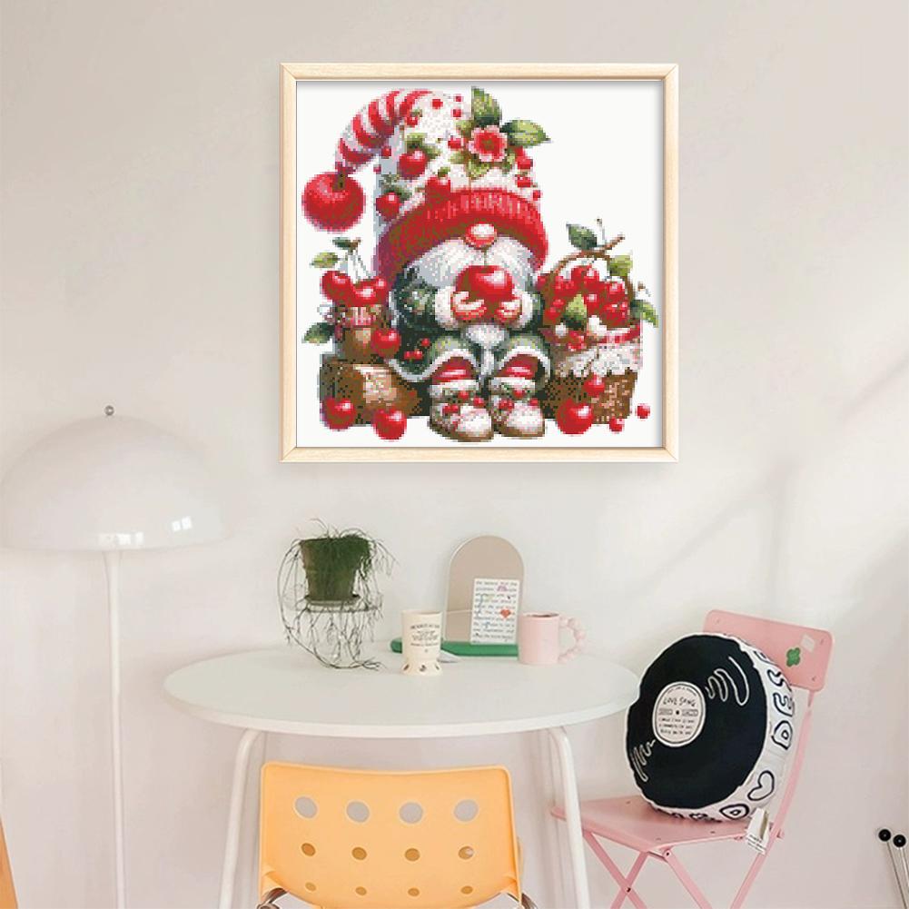 Gnome Design DIY Bead Embroidery Kit 9CT Cross Stitch Kit for Home Decor