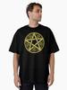Pentangle Wicca Pentagram Witch Druid Pagan Wiccan Witchcraft Magic Symbol Oversized T-Shirt