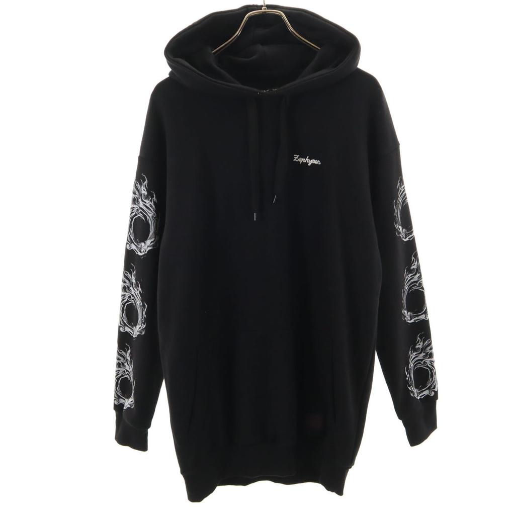 ZEPHYREN Back print Long sleeve oversized sweatshirt Zip hoodie M Men's Used