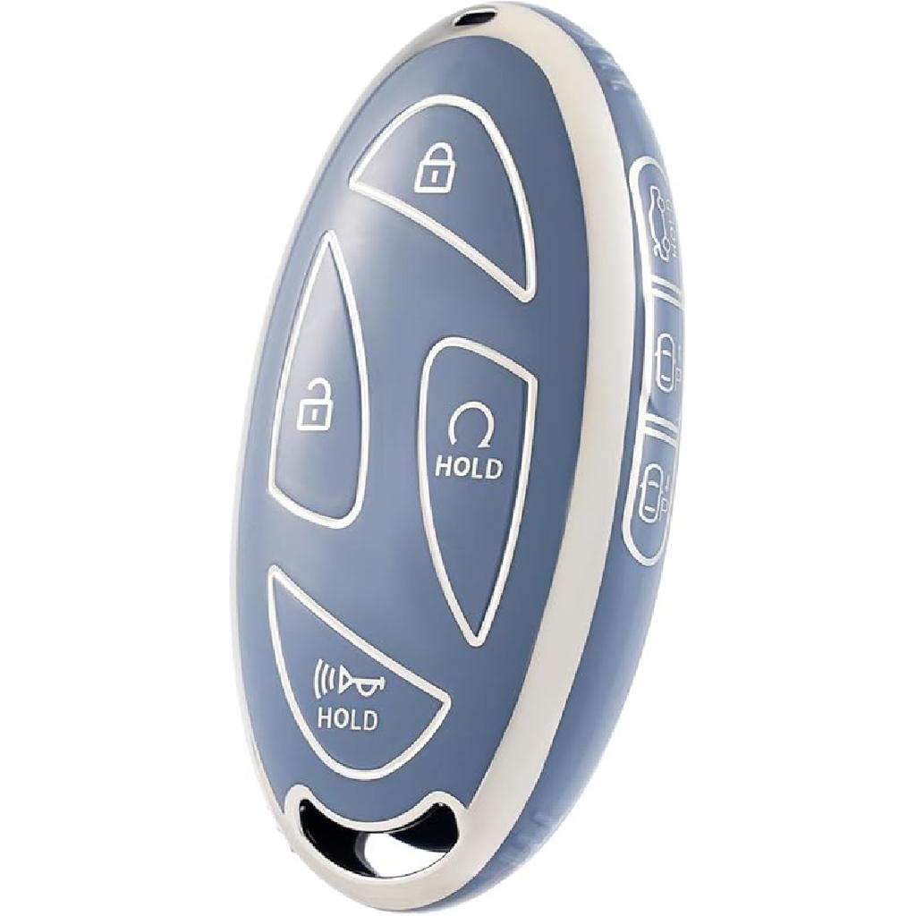 Key fob Cover for Hyundai Loniq,Soft Car Key Cover Case for Hyundai Loniq Elantra Sonata Santa fe Tucson Santa Palisade Veloster 2022 2023 2024 2025