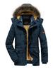 Men's Medium-Long Hooded Winter Jacket - Thick, Warm, Cotton Padded, Plus Size for Middle-Aged & Elderly