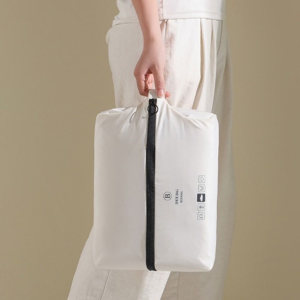 Durable Handheld Shoe Storage Bag Zipper Waterproof Sports Shoe Bag Lightweight Dust-proof Shoe Pouch Sports